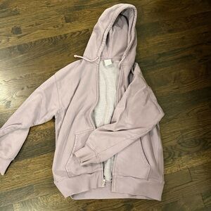 Aritzia TNA Cozy Fleece Boyfriend Purple Hoodie